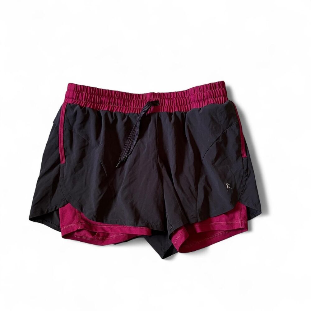 Danskin Women's Black and Burgundy Shorts
